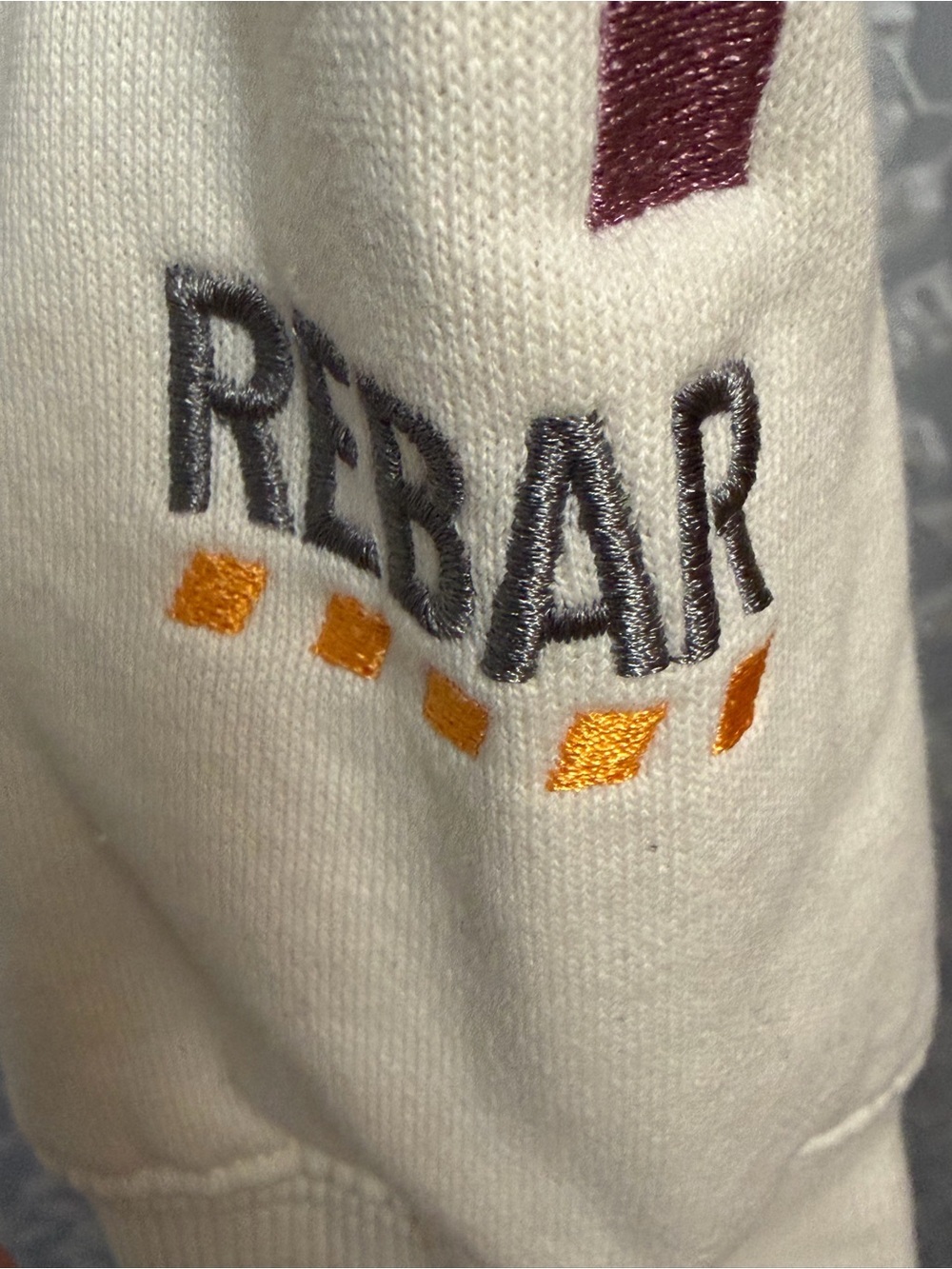 Ariat Cream Hoodie with Pink Script Sleeve - Picture 7 of 8